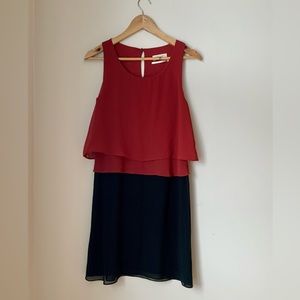NAFNAF - Red and black layered dress - S